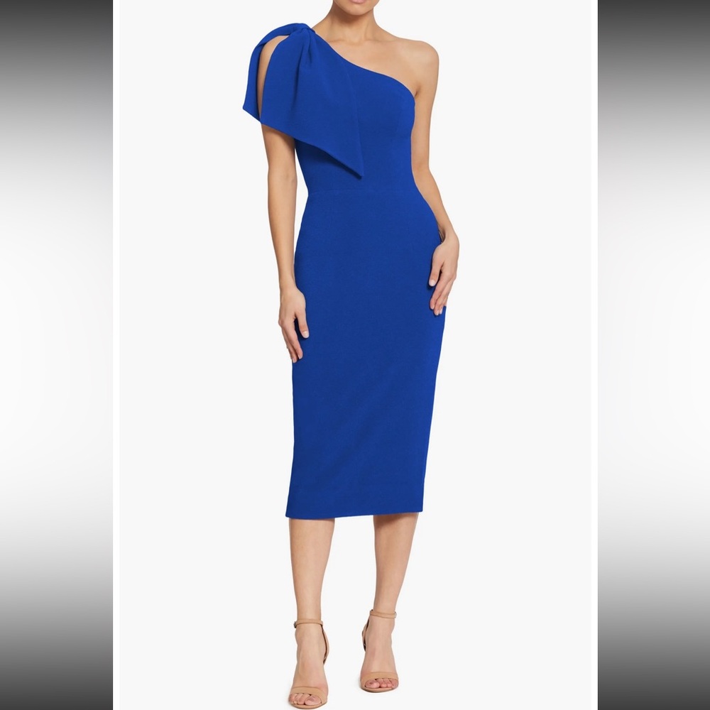 DRESS THE POPULATION
Tiffany Asymmetrical Midi Dress